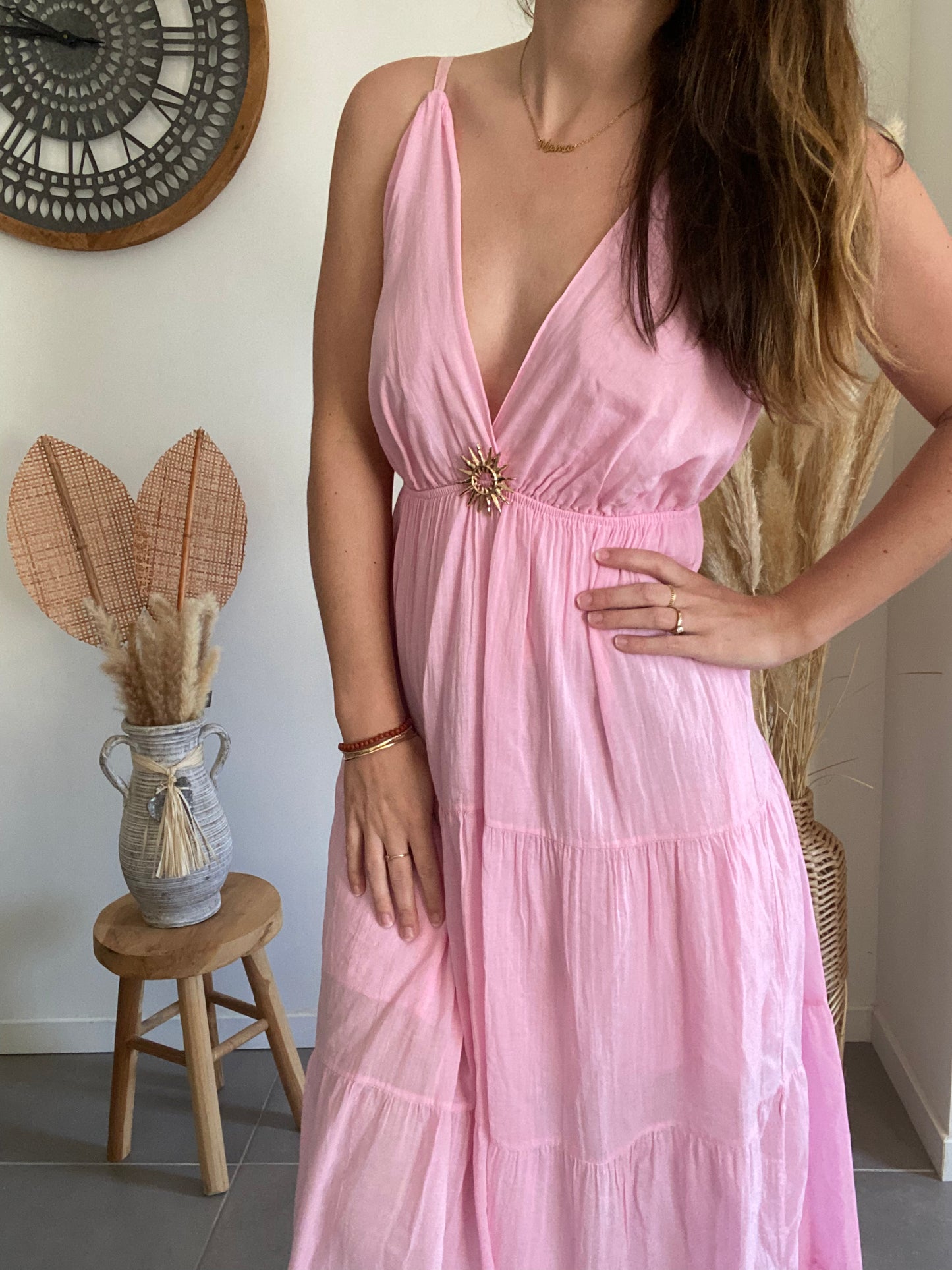 Robe bohème rose