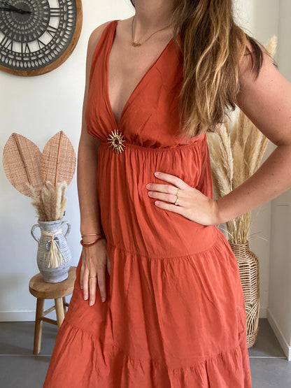 Robe bohème teracotta