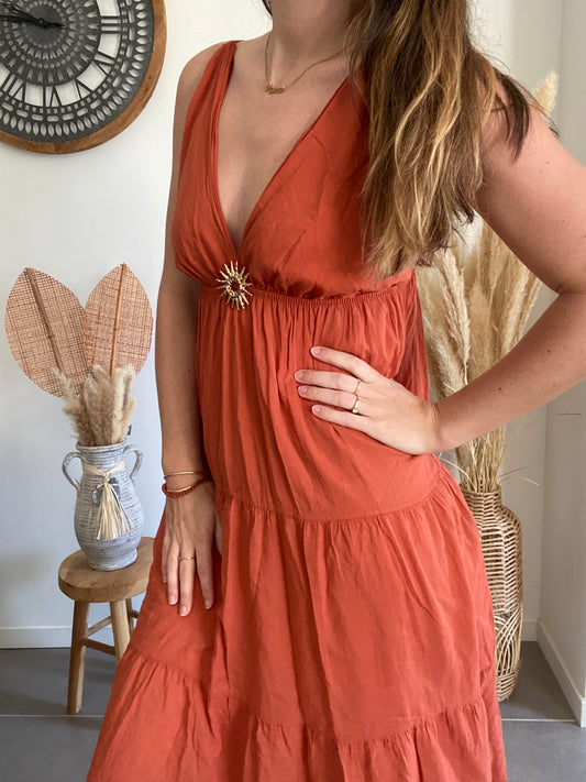 Robe bohème teracotta