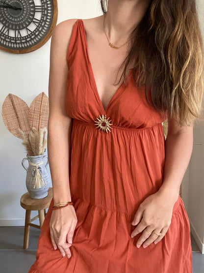 Robe bohème teracotta