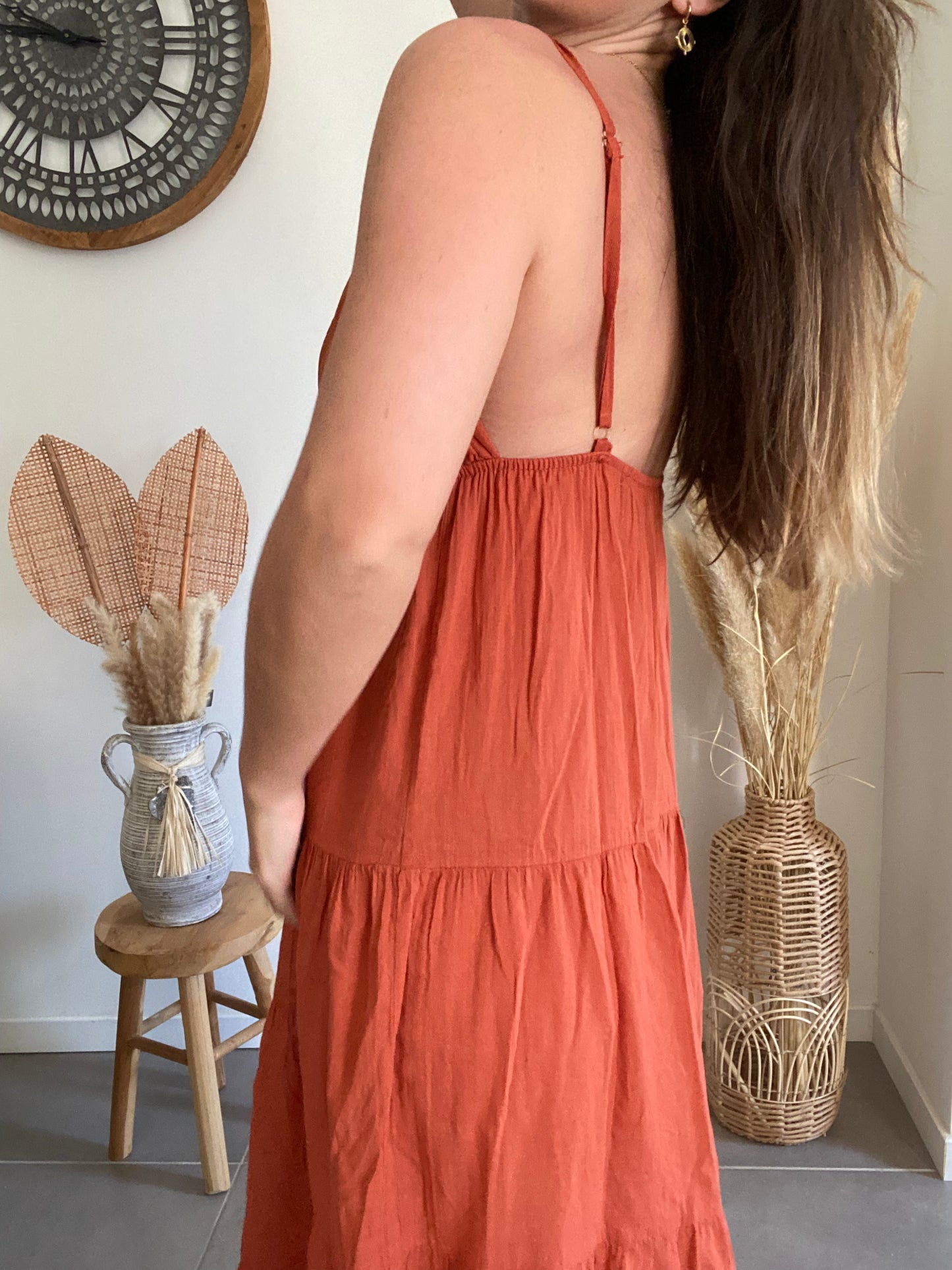 Robe bohème teracotta